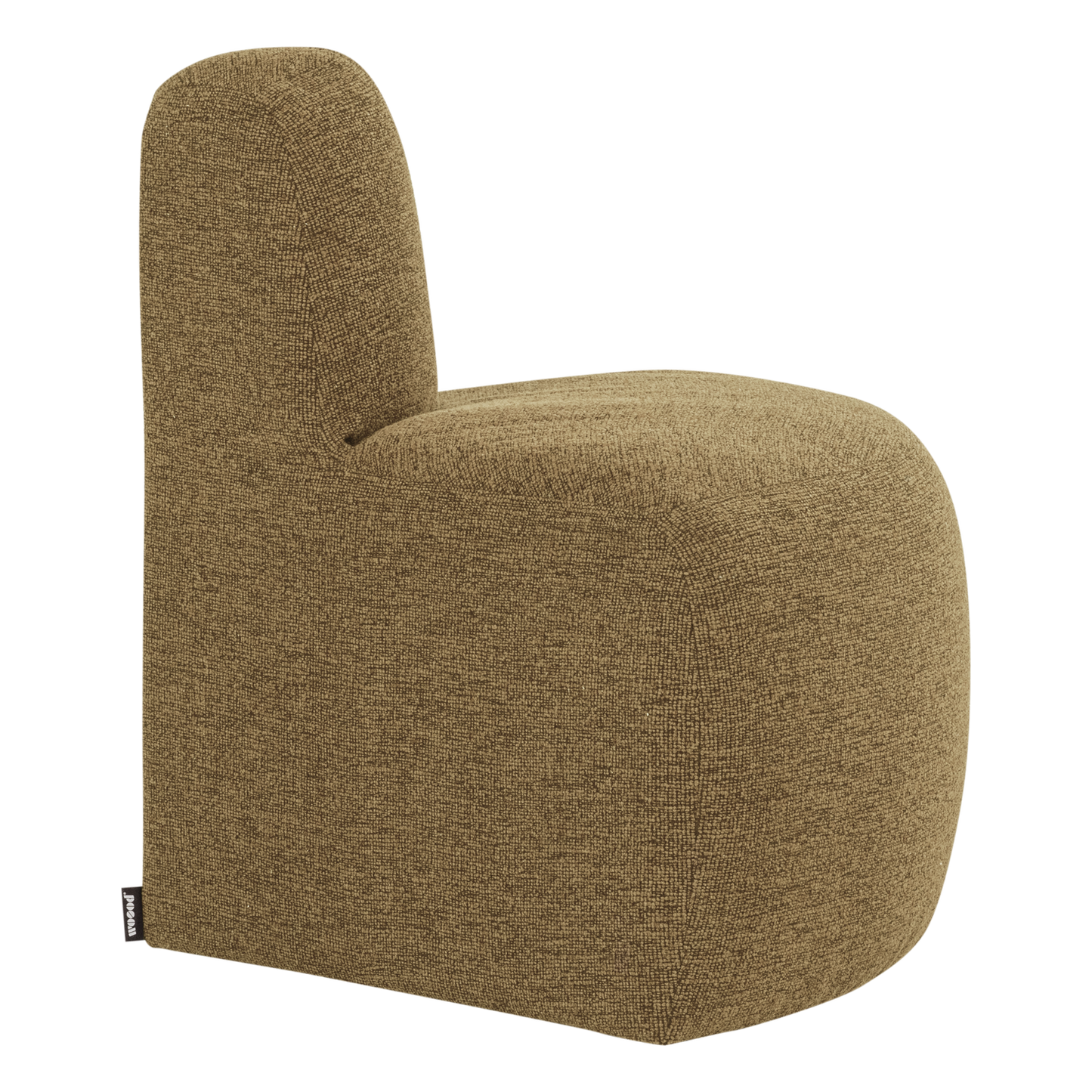 WOOOD Mojo Base eetbank hoek rond bouclé Geel/Bruin