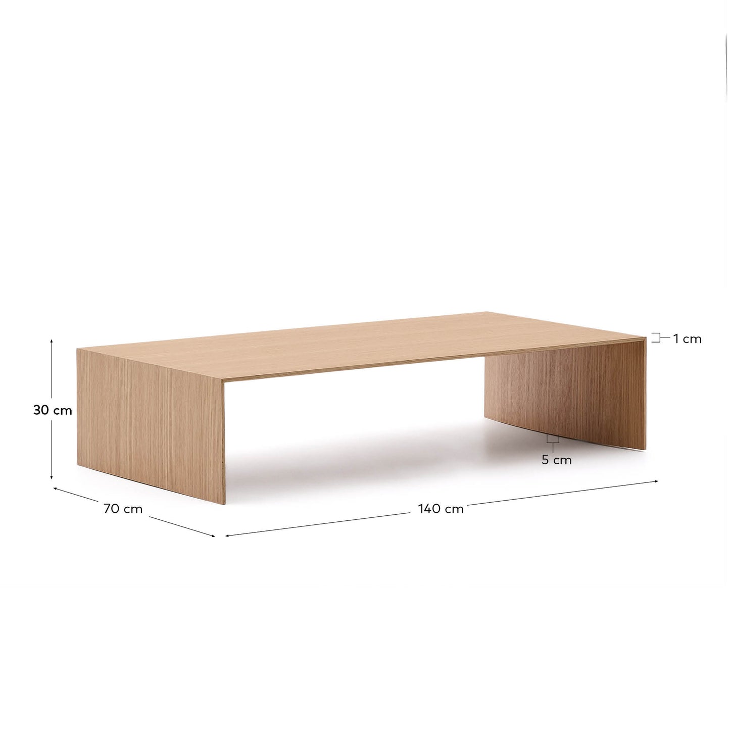 Kave Home Litto salontafel 140x70 cm Naturel