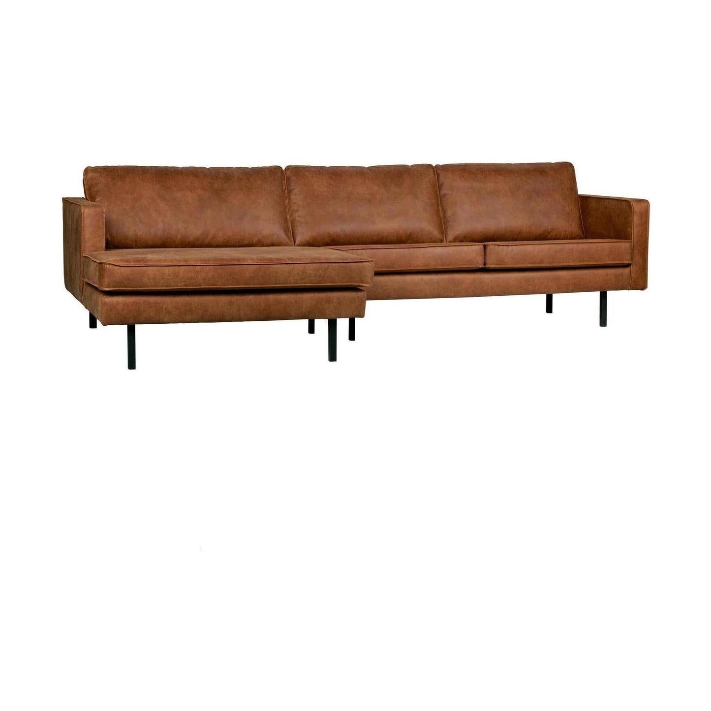 WOOOD Rodeo bank chaise longue links eco-leer Cognac
