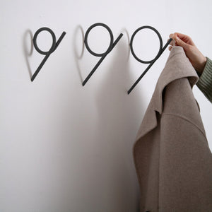 Spinder Design Tuba Large wandhaak Zwart
