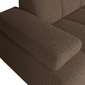WOOOD Mojo chaise longue bank rechts bouclé Bruin Melange