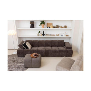 WOOOD Mojo 1-zits bank rib Donkerzand