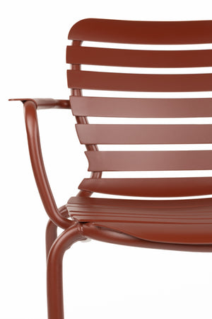Zuiver Vondel tuinstoel met armleuning Red