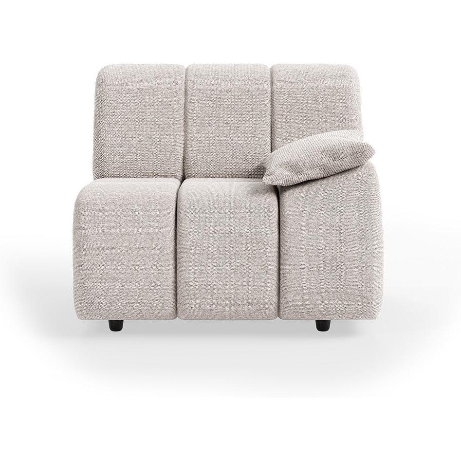 HKliving Wave bank right low arm Sneak Light Grey