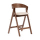 Kave Home Godia barkruk H65 chenille Grey/Brown