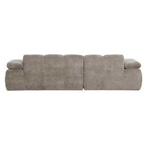WOOOD Mojo chaise longue bank links ribstof Donkerzand
