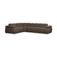 WOOOD Mojo hoekbank links bouclé bruin melange