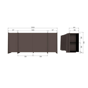 WOOOD Brock dressoir Middenbruin