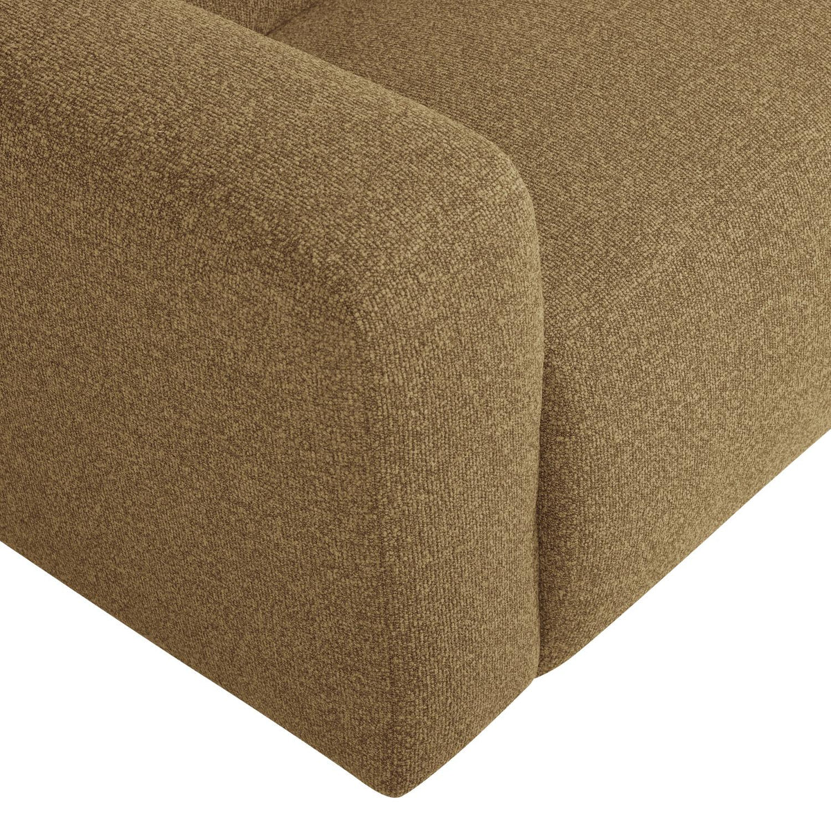 WOOOD Mojo Base 2-zits bank arm links bouclé Geel/Bruin