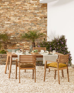 Kave Home Hanzel tuintafel uitschuifbaar rechthoek 183x100 cm Natural