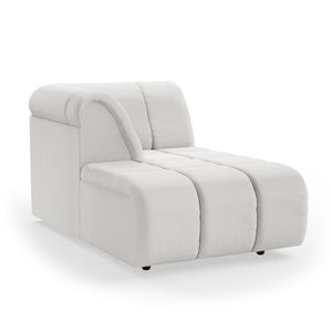 HKliving Wave bank left divan Corduroy Rib Cream