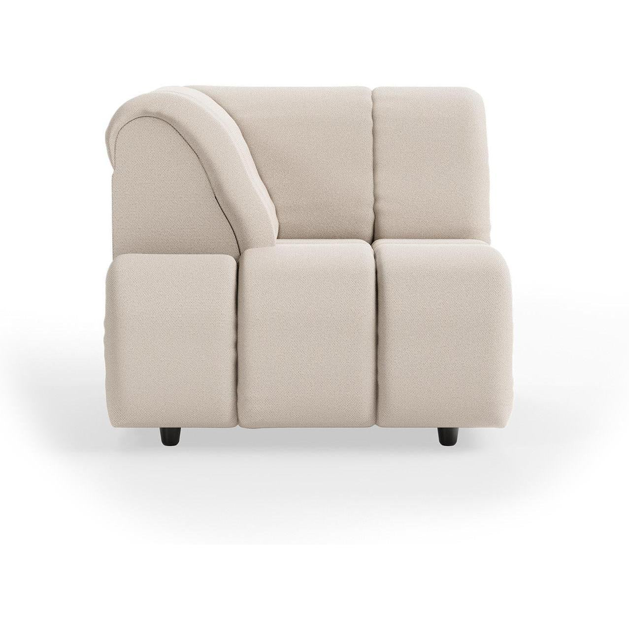 HKliving Wave bank left high arm Cosy Beige