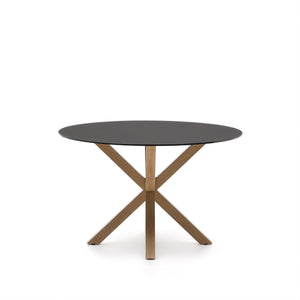 Kave Home Argo eettafel rond Ø120 cm Black/Brown