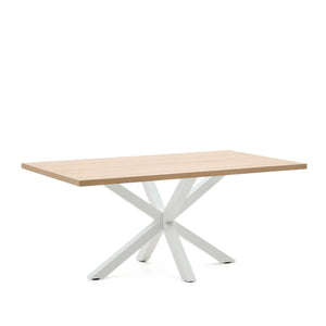 Kave Home Argo eettafel rechthoek 180x100 cm Natural/White