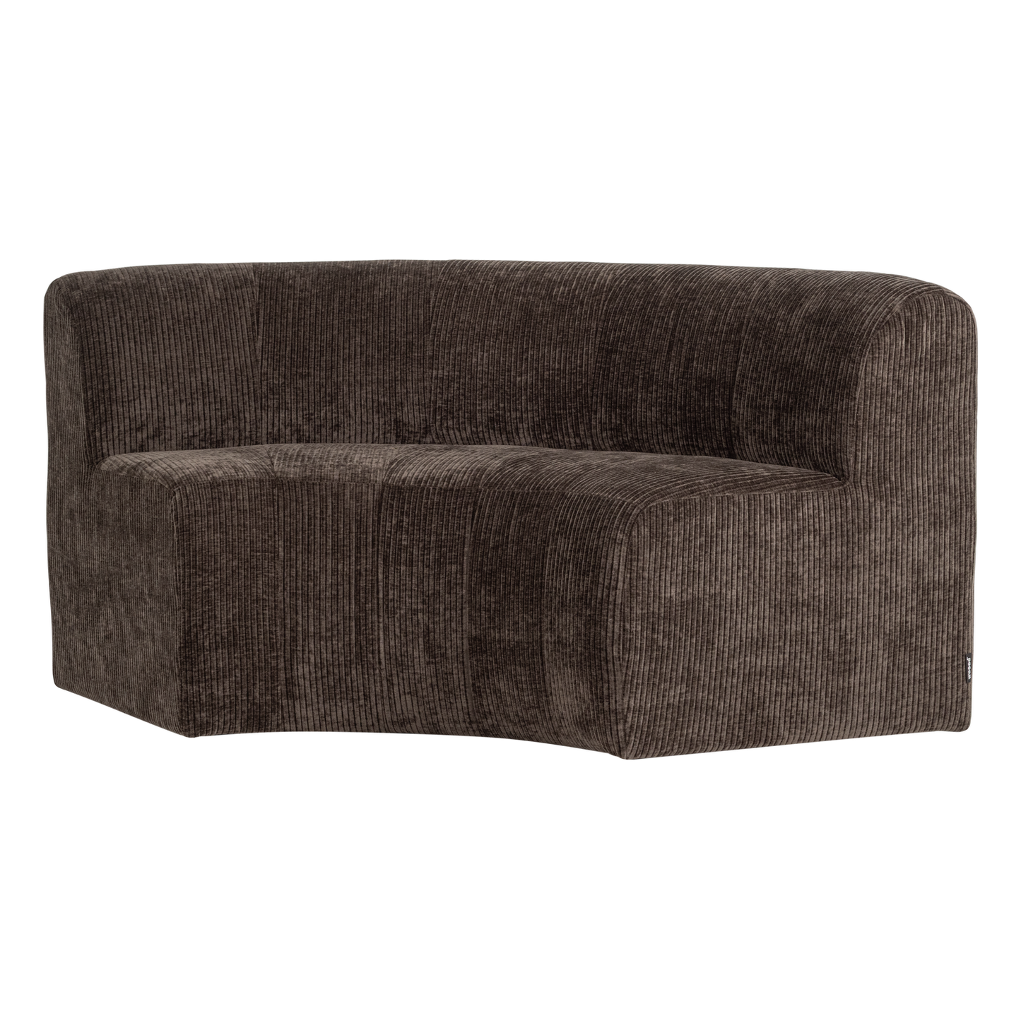 WOOOD Mojo Base eetbank halfronde hoek rugleuning rib Bruin