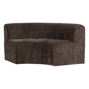 WOOOD Mojo Base eetbank halfronde hoek rugleuning rib Bruin