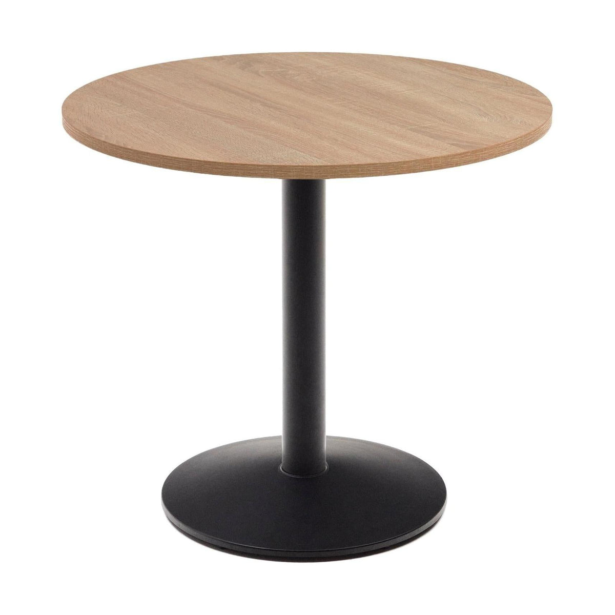 Kave Home Esilda eettafel rond Ø90 cm Naturel/Zwart