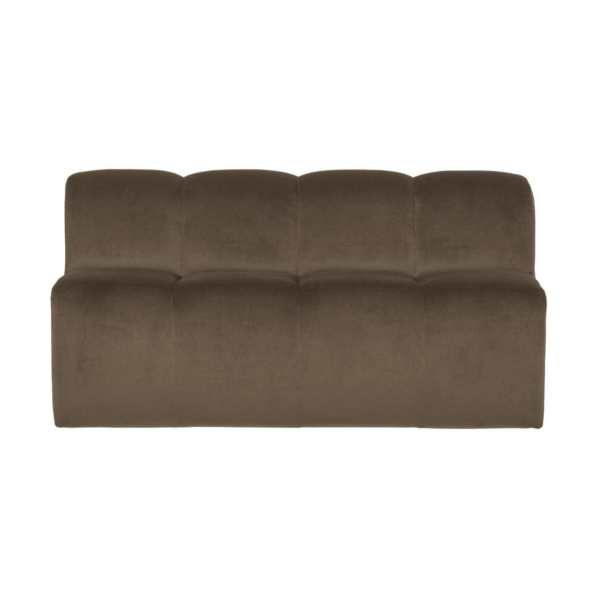 WOOOD Mojo eetbank 164 cm met rugleuning velvet Taupe