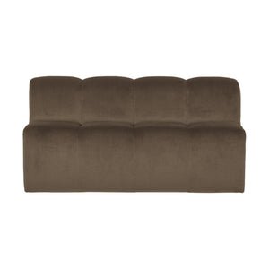 WOOOD Mojo eetbank 164 cm met rugleuning velvet Taupe