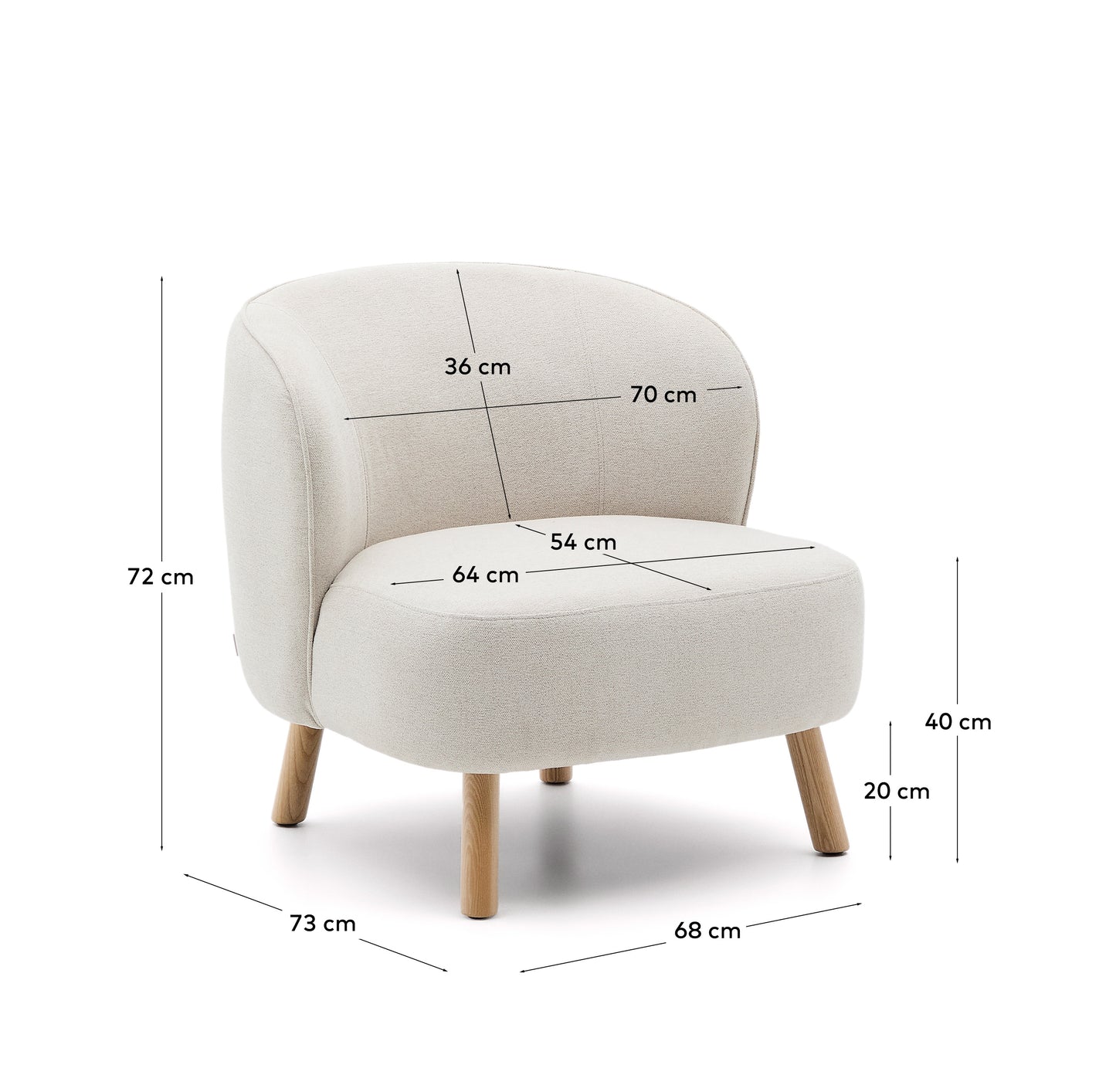 Kave Home Ulit fauteuil Beige naturel
