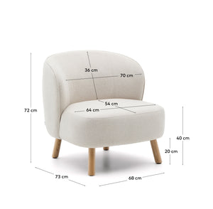 Kave Home Ulit fauteuil Beige naturel
