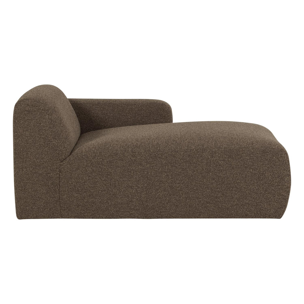 WOOOD Mojo Base chaise longue bank arm rechts bouclé Bruin