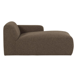WOOOD Mojo Base chaise longue bank arm rechts bouclé Bruin