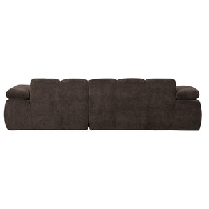 WOOOD Mojo chaise longue bank rechts ribstof Bruin