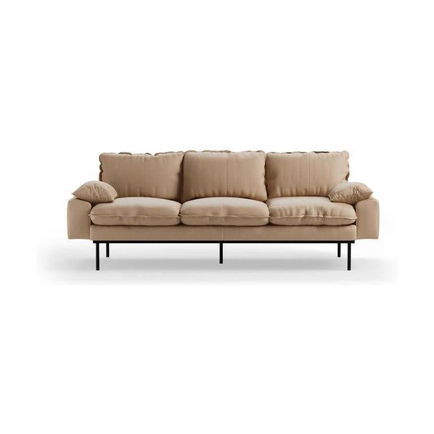 HKliving Retro 3-zitsbank Knotted Sand