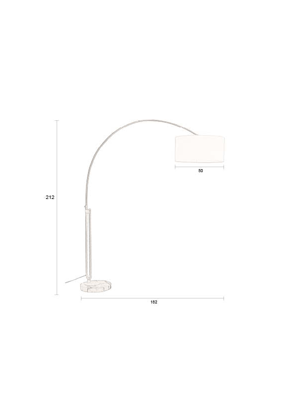 Dutchbone Archie vloerlamp Wit en Goud