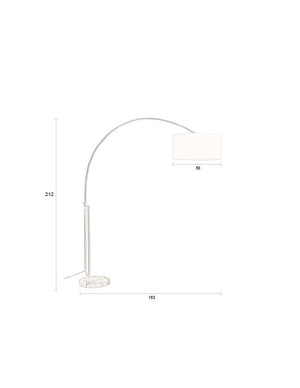 Dutchbone Archie vloerlamp Wit en Goud