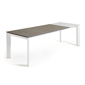 Kave Home Axis eettafel uitschuifbaar 140/200x90 cm Bruin/Wit