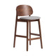 Kave Home Ludara barkruk H69 chenille Grey/Brown