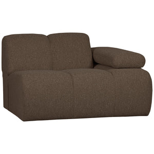 WOOOD Mojo 1-zits bank arm rechts bouclé Bruin Melange