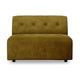 HKliving Vint 1,5-zits bank middle Royal Velvet Olive