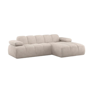 WOOOD Mojo chaise longue bank rechts ribstof Ecru