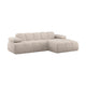 WOOOD Mojo chaise longue bank rechts ribstof Ecru