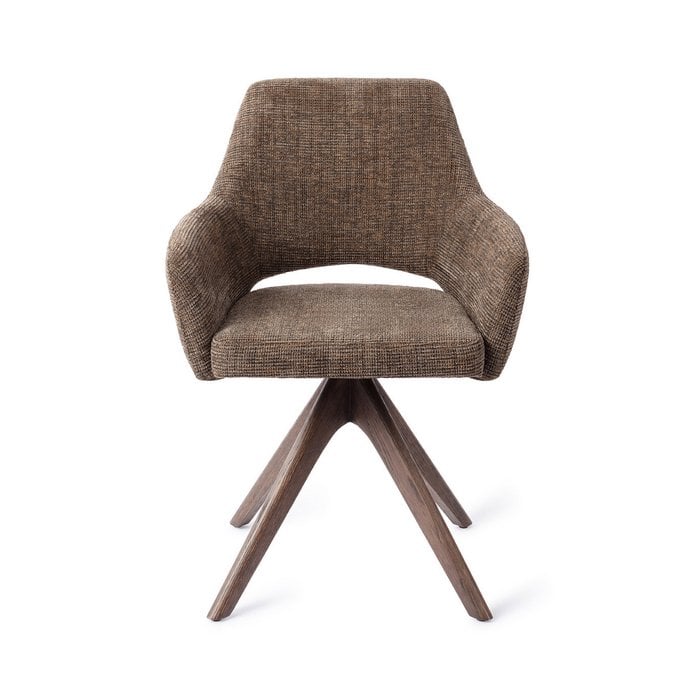 Jesper Home Yanai eetkamerstoel Checked Chestnut revolve oak walnut