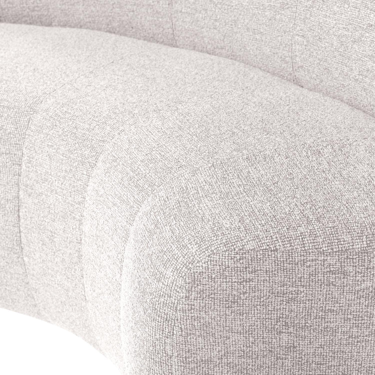 WOOOD Mojo Base eetbank halfronde hoek rugleuning bouclé Ecru