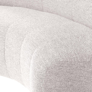 WOOOD Mojo Base eetbank halfronde hoek rugleuning bouclé Ecru
