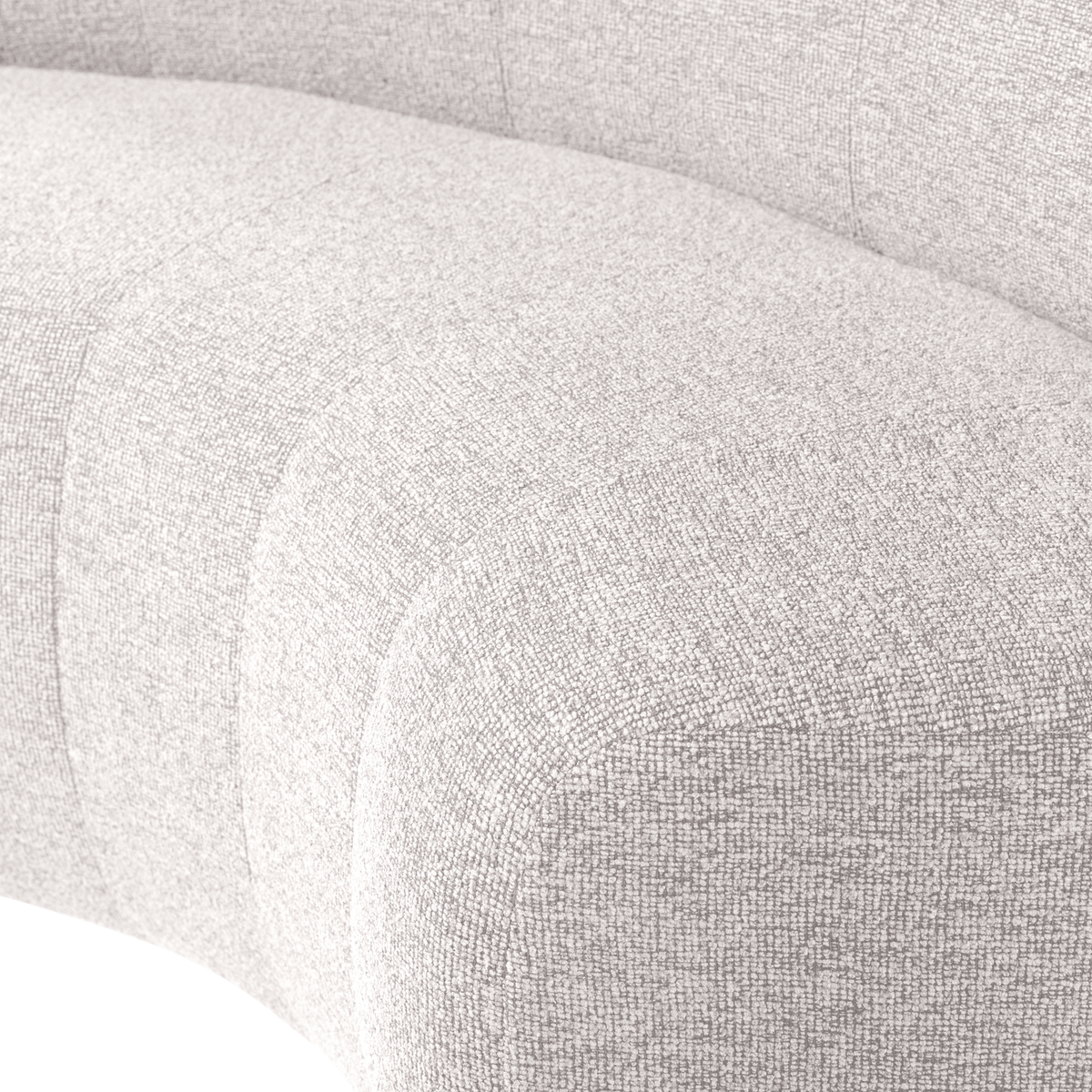 WOOOD Mojo Base eetbank halfronde hoek rugleuning bouclé Ecru