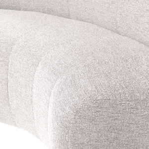 WOOOD Mojo Base eetbank halfronde hoek rugleuning bouclé Ecru