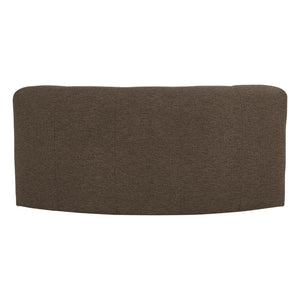 WOOOD Mojo Base eetbank halfronde hoek rugleuning bouclé Bruin