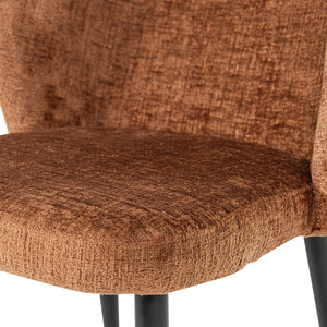 WOOOD Luse eetkamerstoel velvet Oranje