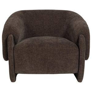 WOOOD Moru fauteuil chenille Donkerbruin