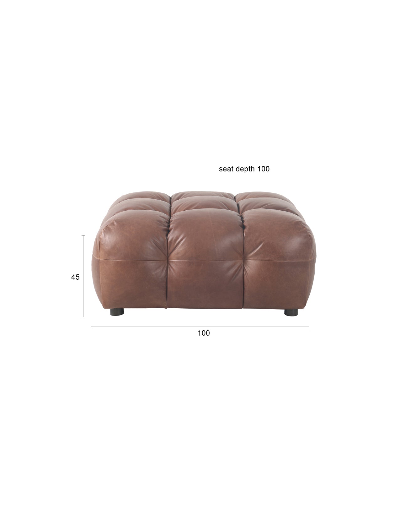 Dutchbone Hackman hocker Chocolate