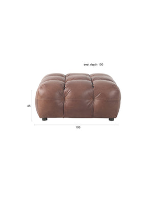 Dutchbone Hackman hocker Chocolate