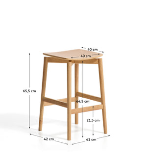 Kave Home Evera barkruk H66 Beige