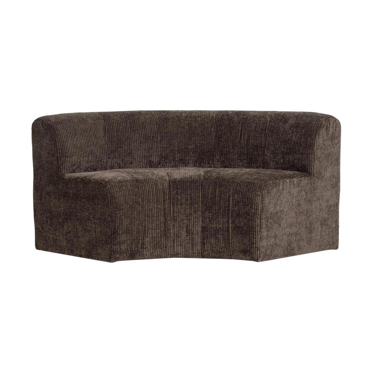 WOOOD Mojo Base eetbank halfronde hoek rugleuning rib Bruin