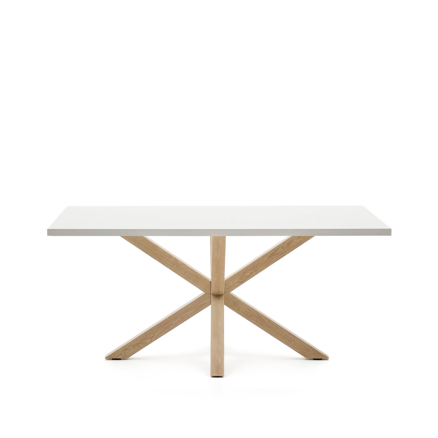 Kave Home Argo eettafel rechthoek 160x100 cm White/Natural